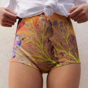 ZARA printed shorts light orange NWT